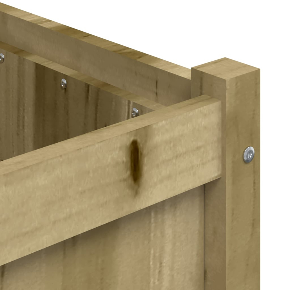vidaXL Brown Pine Wood Raised Garden Bed 70 x 90 x 50cm Image 8