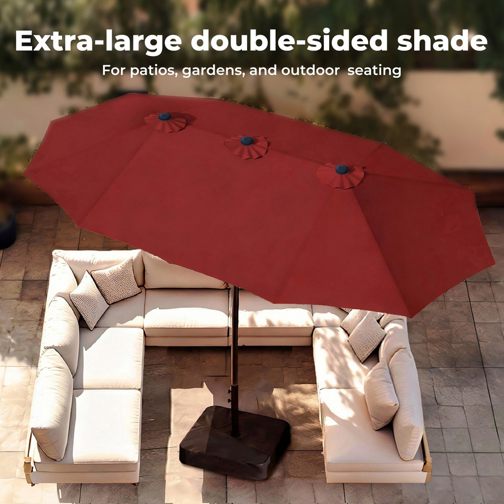 Traderight Mountview Large Doube-Sided Parasol 2.2m Image 3