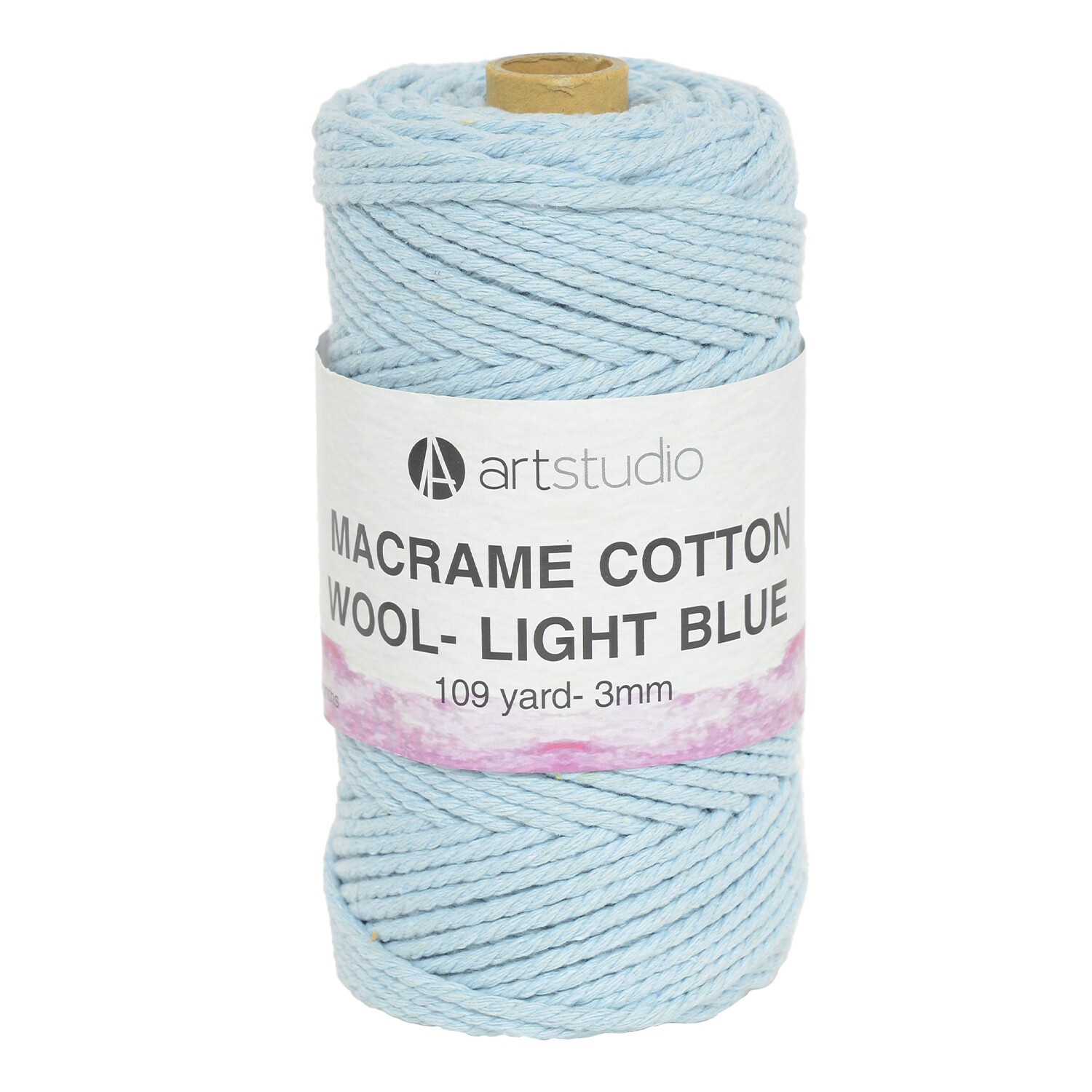 Art Studio Macrame Cotton Wool - Light Blue Image 1