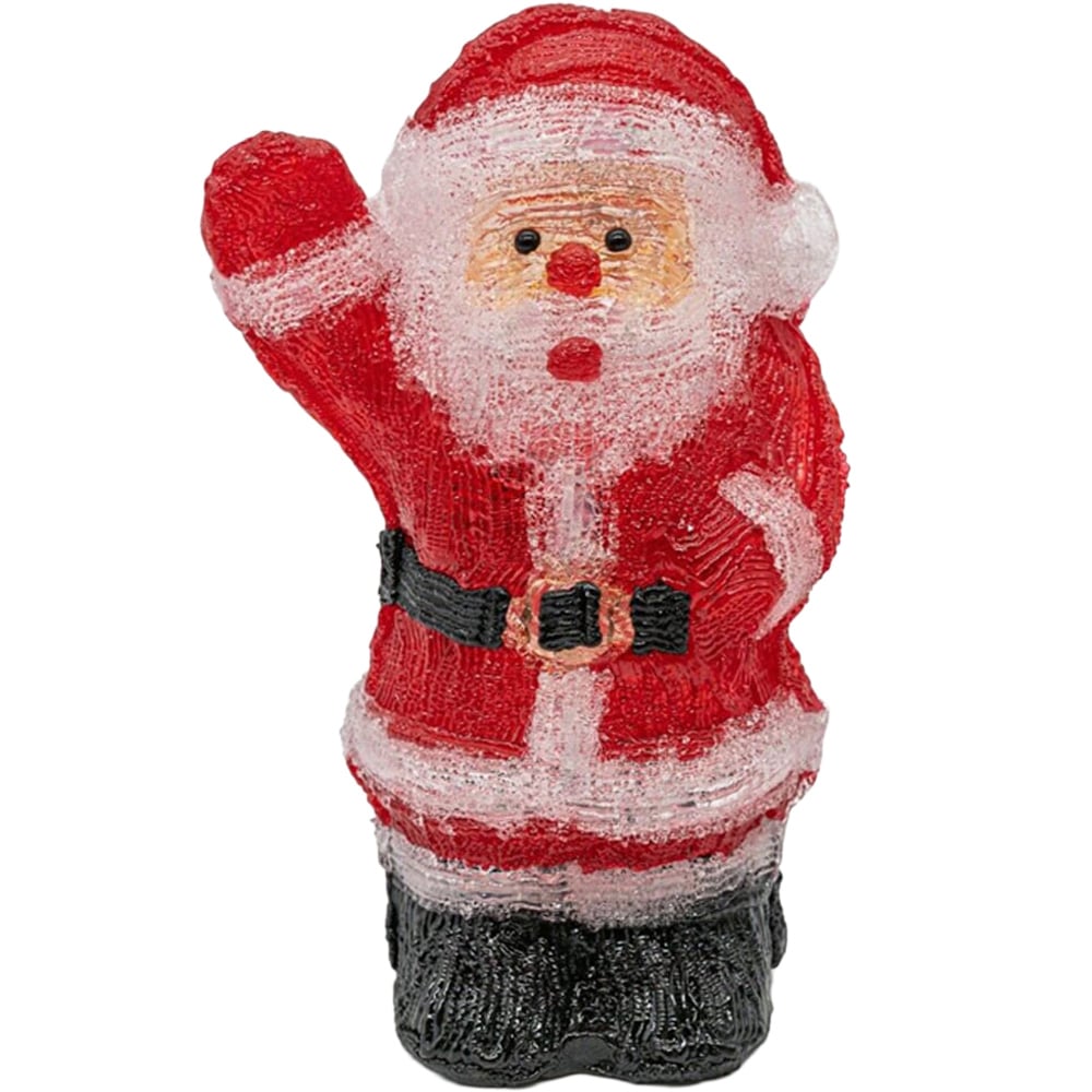 Marco Paul Red LED Pre Lit Ice Santa Decoration Ornament Image 1