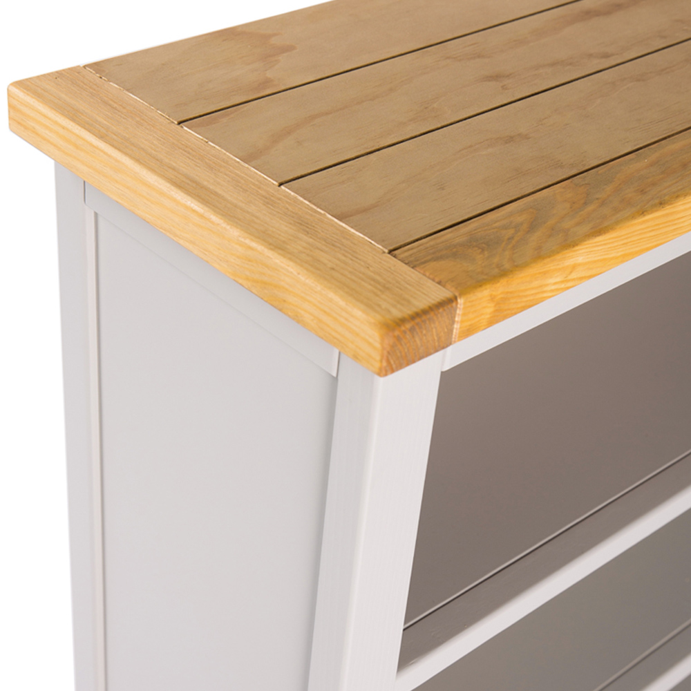 Loreo 3 Shelf Light Grey Bookcase Image 5