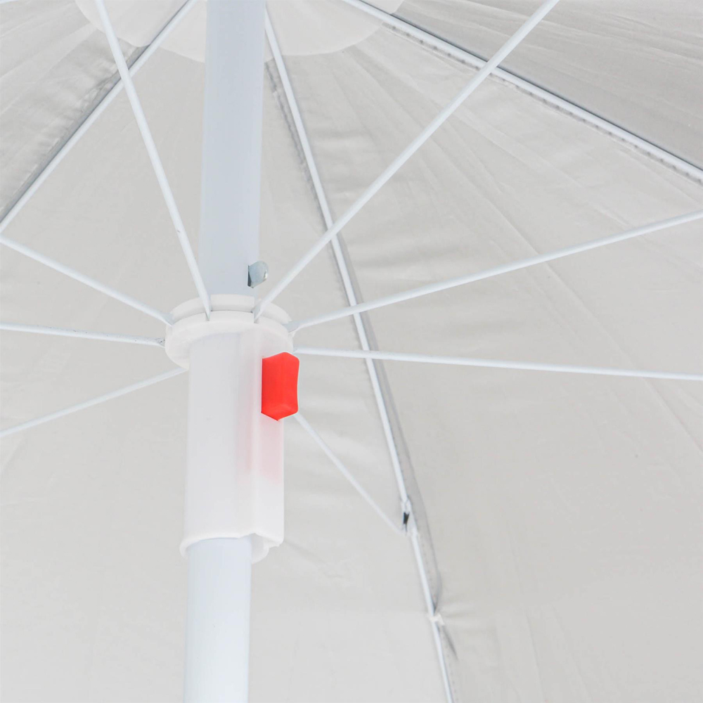 Harbour Housewares Grey Metal Beach Parasol 1.74 x 1.93m Image 4