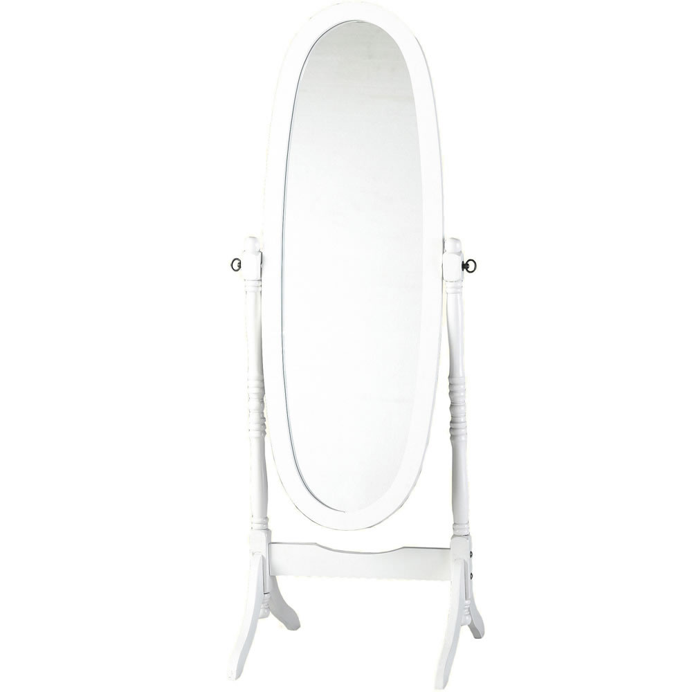 Regal White Cheval Mirror Image