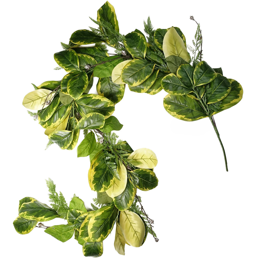 Leaf Trailing Golden Ficus Hanging Artificial Garland 180cm Image 1
