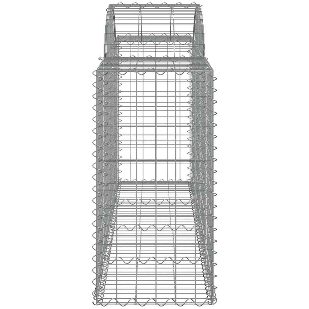 vidaXL Silver Galvanised Iron Arched Gabion Basket 200 x 50 x 80/100cm 20 Pack Image 3