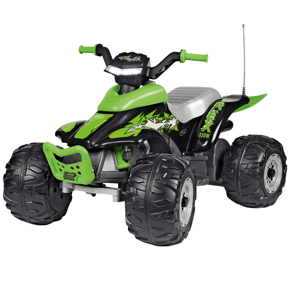 PEG Corral T-Rex Kids Electric Ride-On Quad Bike with Lights and Sounds Green 12V Image 1