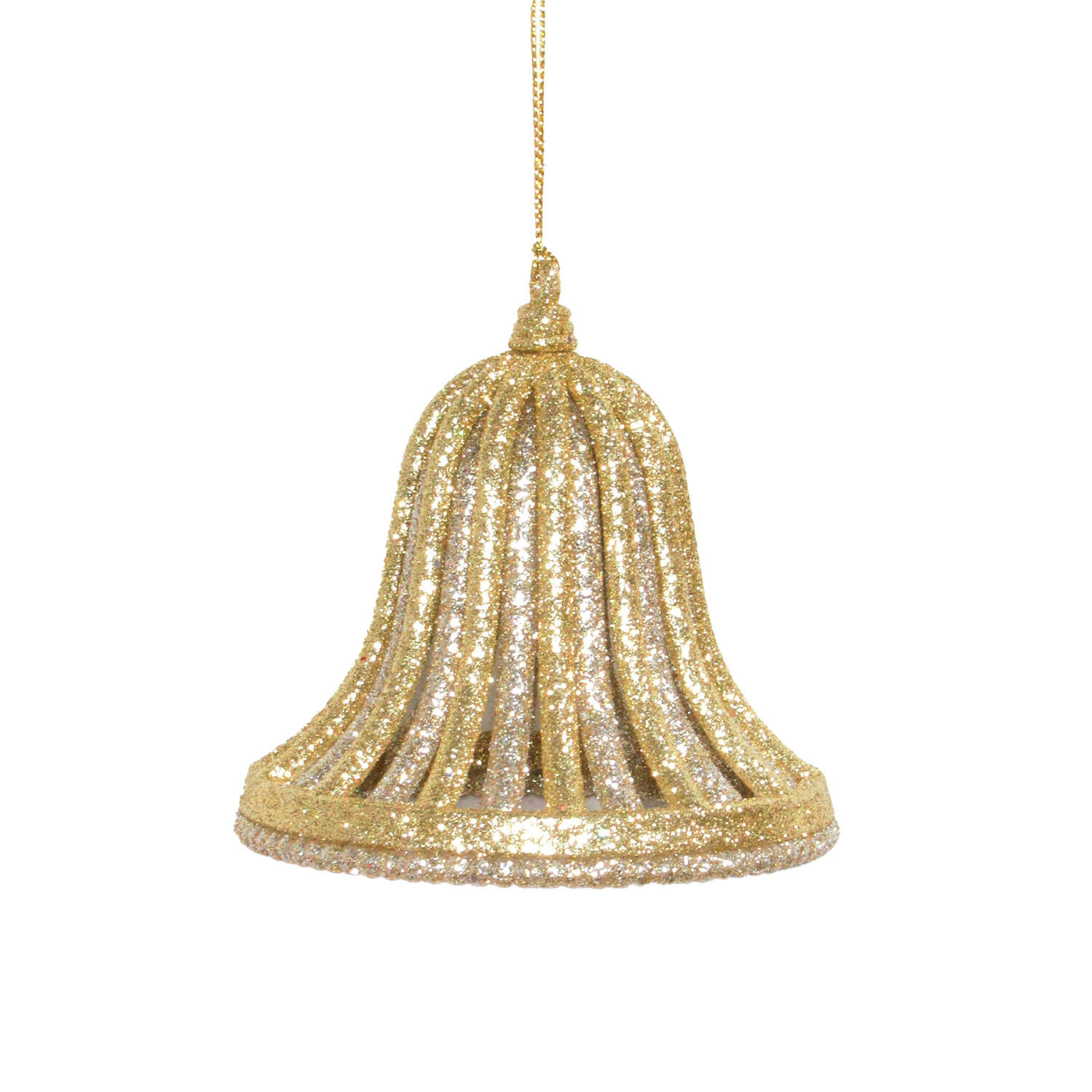 Grace & Glory Gold Glitter Bell Ornament Image