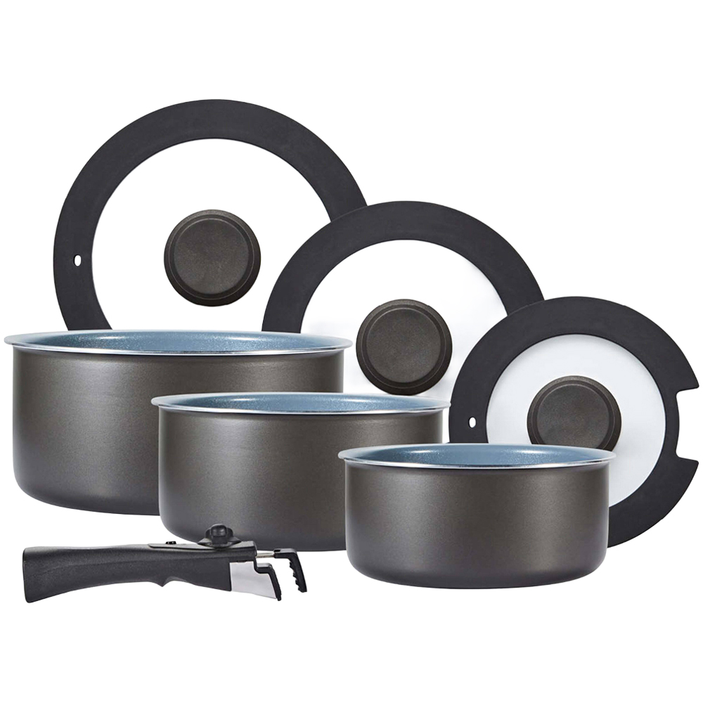 Tower 7 Piece Grey Cookware Set Image 1