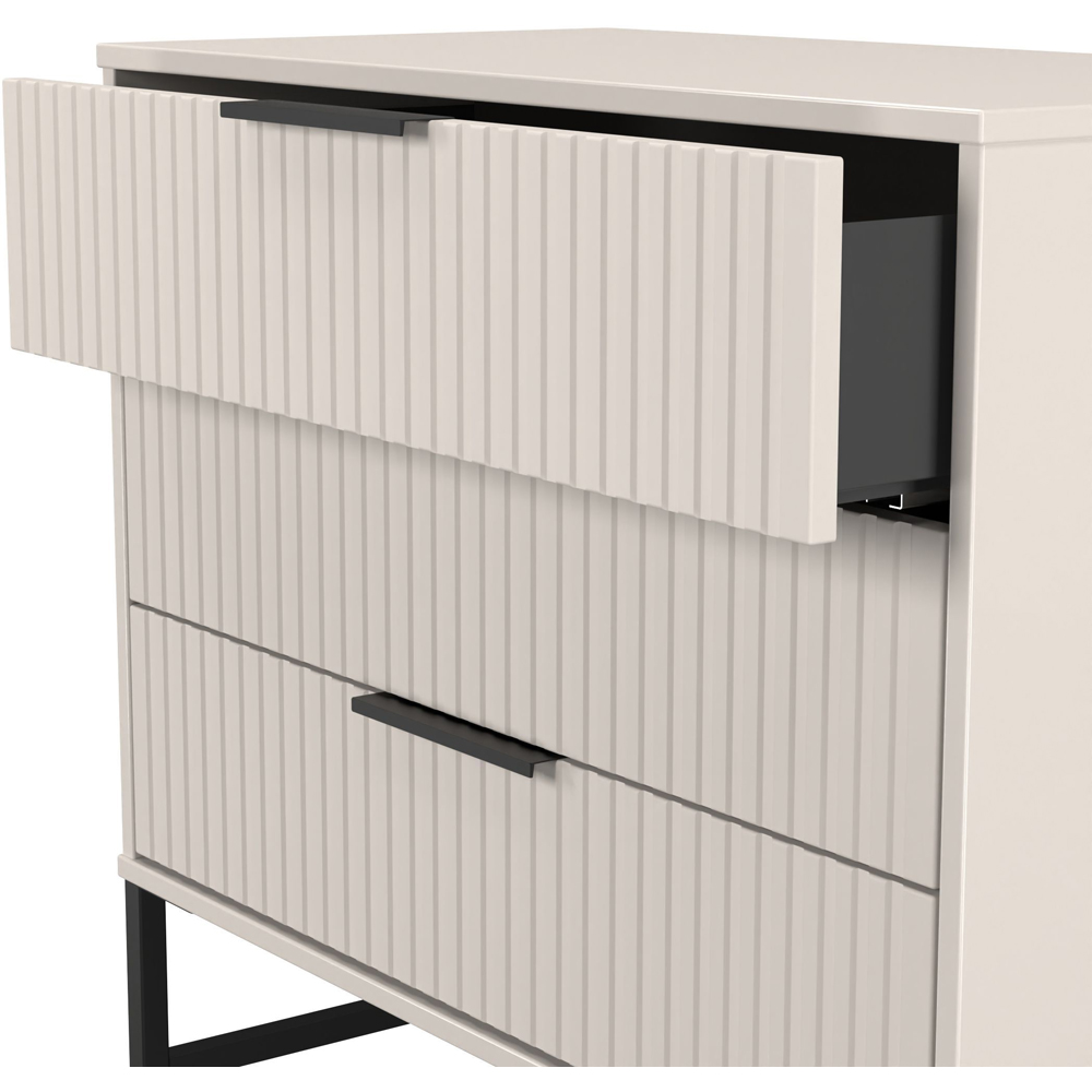 Crowndale Fluted 3 Drawer Kashmir Matt Chest of Drawers Ready Assembled Image 6