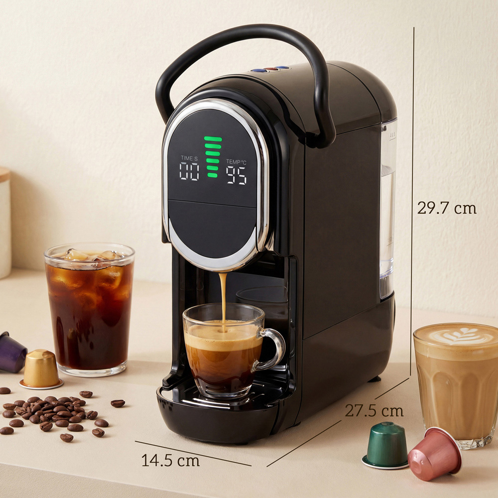 HOMCOM 19 Bar Black Pod Semi-Automatic 600ml Coffee Machine 1450W Image 9