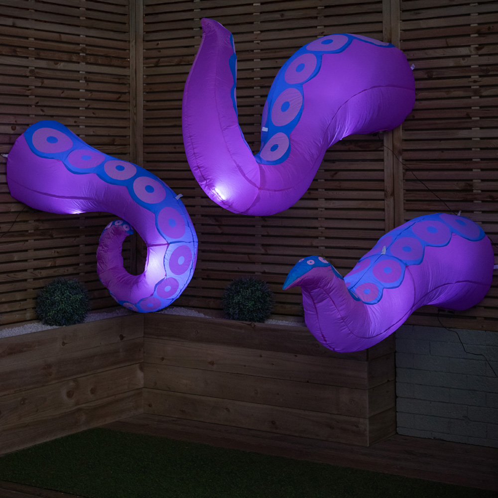Samuel Alexander LED Large Inflatable Octopus Tentacles Halloween Decoration 6 Pack Image 5