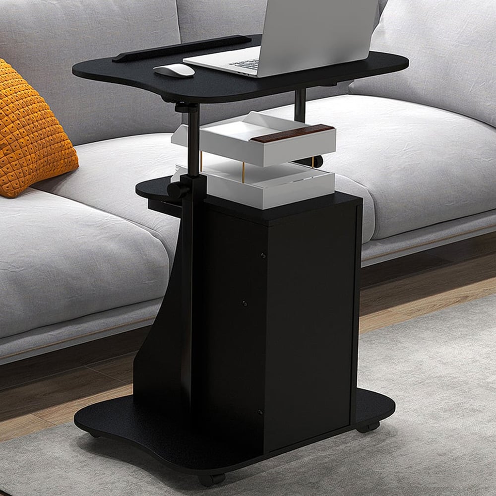 Costway Single Door 2 Shelf Laptop Table Image 1