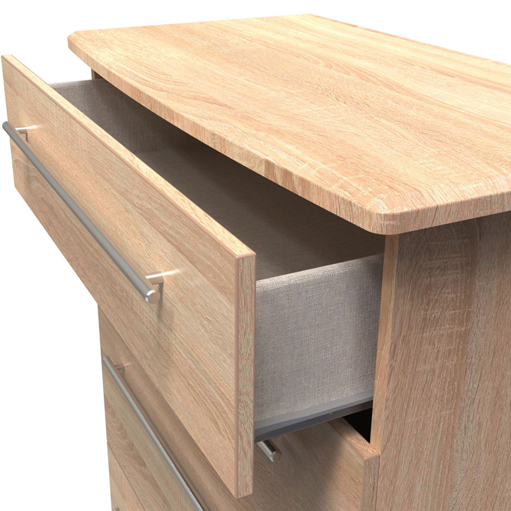 Crowndale Sherwood 4 Drawer Bardolino Oak Deep Chest of Drawers Image 6