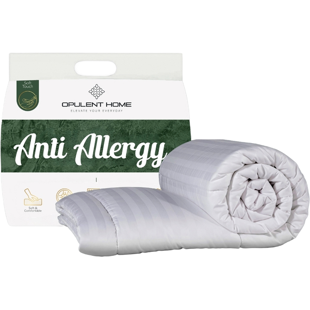 Opulent Home Single White Summer Anti-Allergy Hollowfibre Duvet 7.5 Tog Image 1