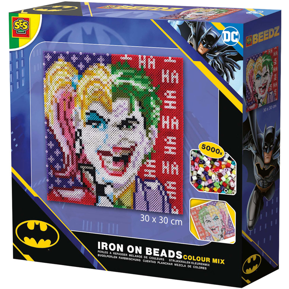 SES Creative DC Batman Joker and Harley Quinn Mix Iron On Bead Set 5000 Piece Image 1