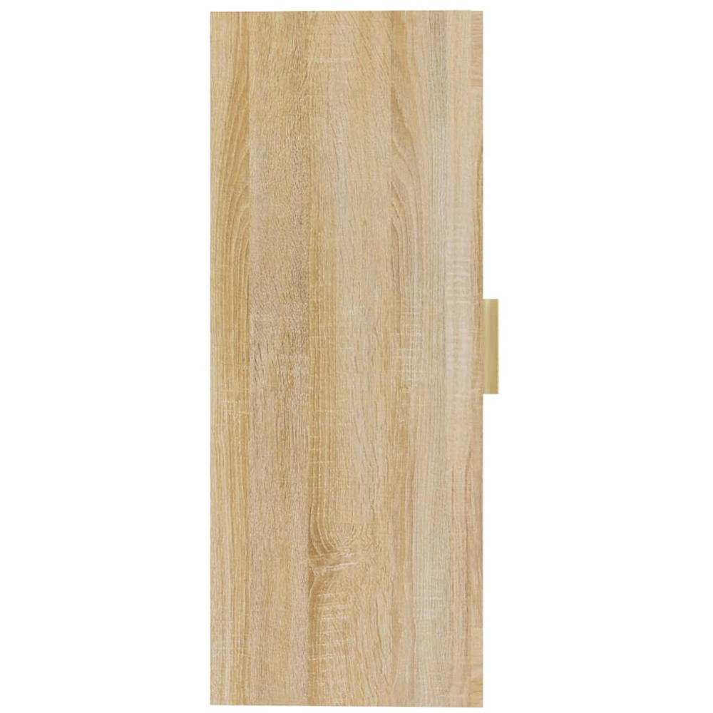vidaXL 2 Glass Door Sonoma Oak Hanging Wall Cabinet Image 4