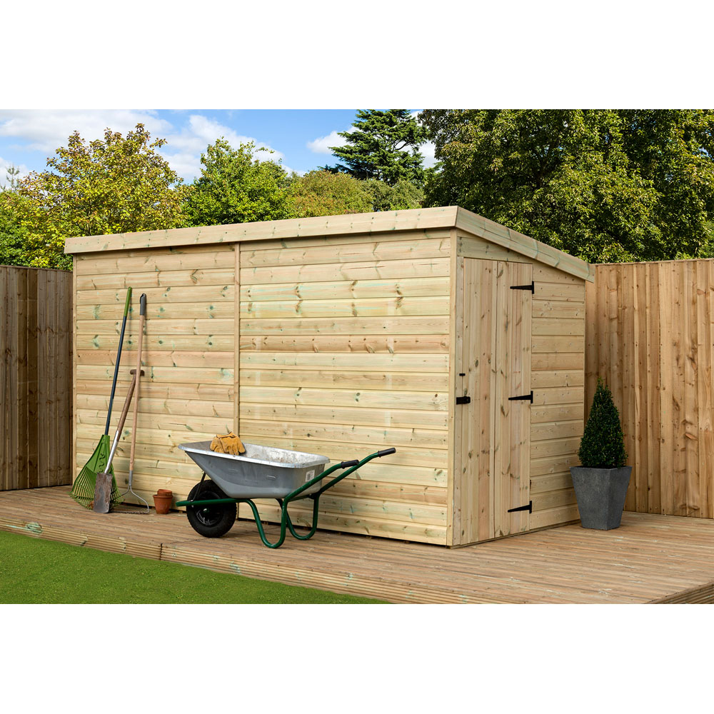 Empire Sheds 2000 10 x 7ft Tongue and Groove Wooden Pent Garden Shed Image 3