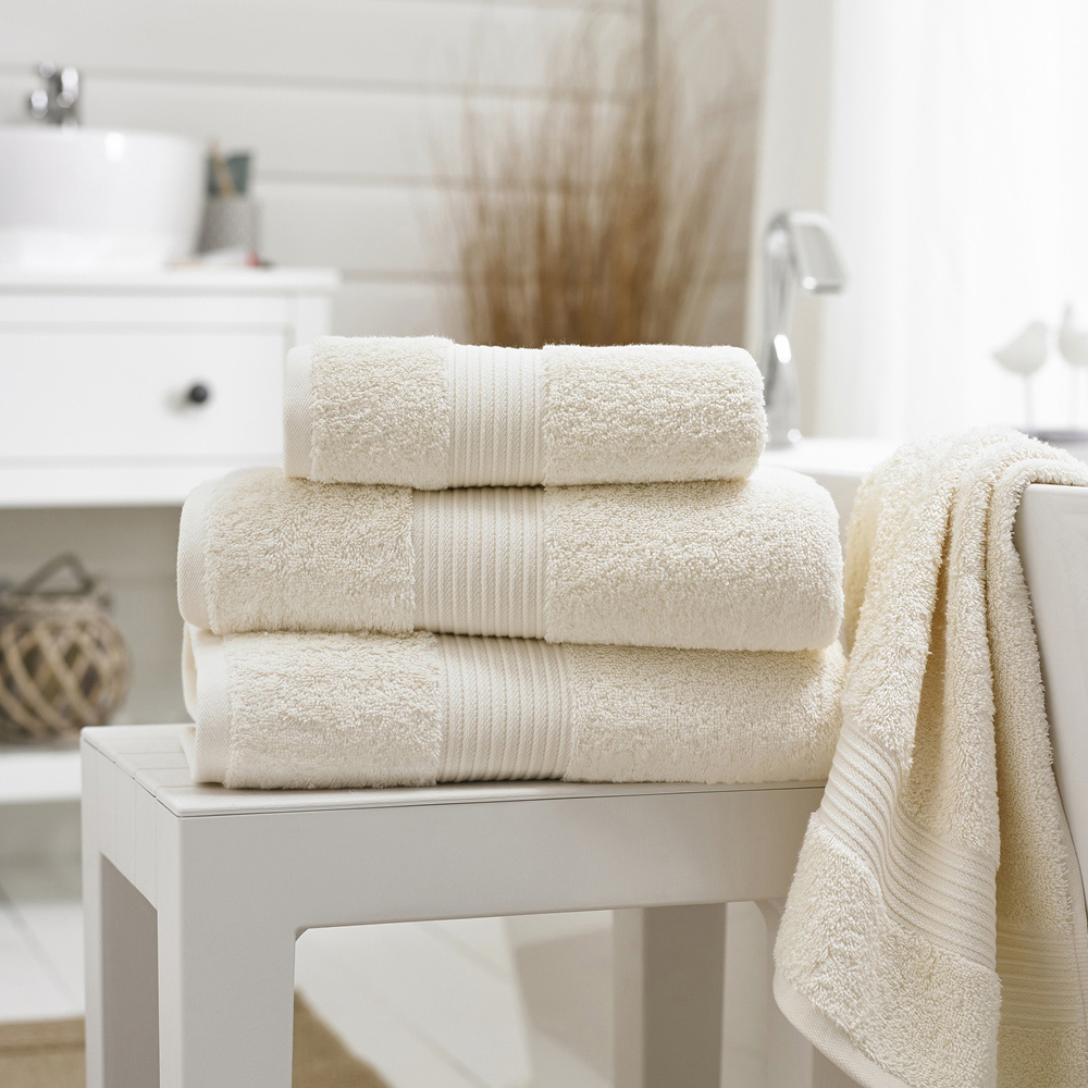 Deyongs Bliss Pima Cream Hand Towel 2 Pack Image 2