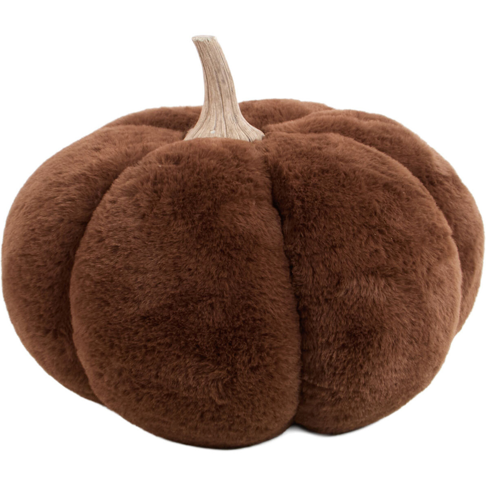 Pumpkin Faux Fur Doorstop Image 3
