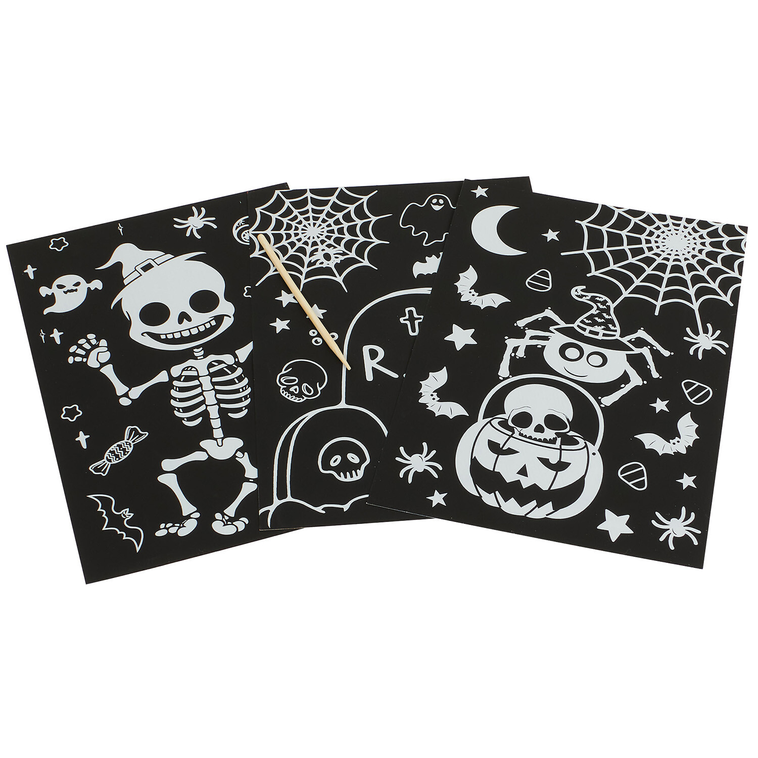 Halloween Scratch Art Kit - Multicolour Image 3