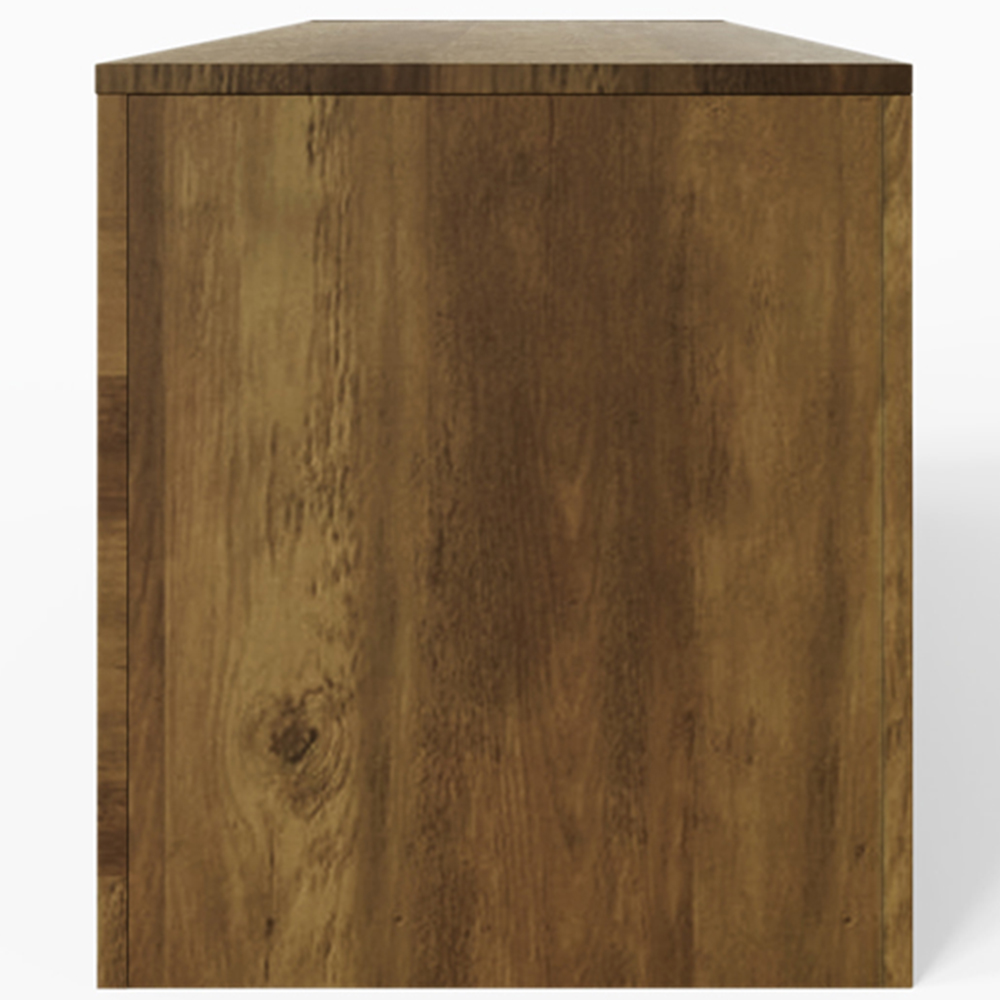 GFW Astley 4 Drawer 2 Open Shelf Knotty Oak TV Unit Image 5