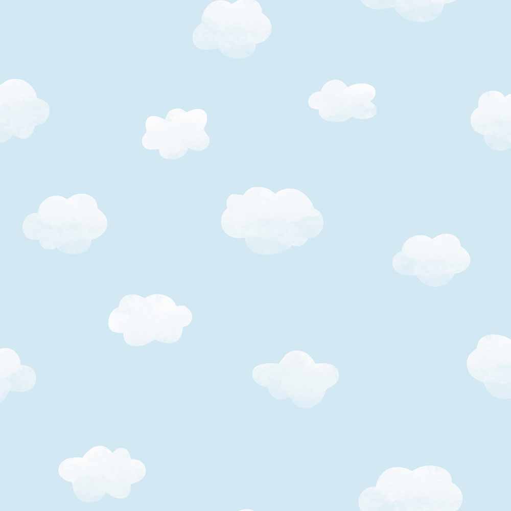 Cloudy Sky Blue Wallpaper Image 1