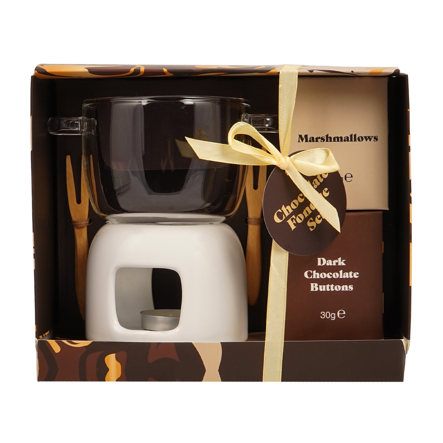 Chocolate Fondue set - Brown Image 1