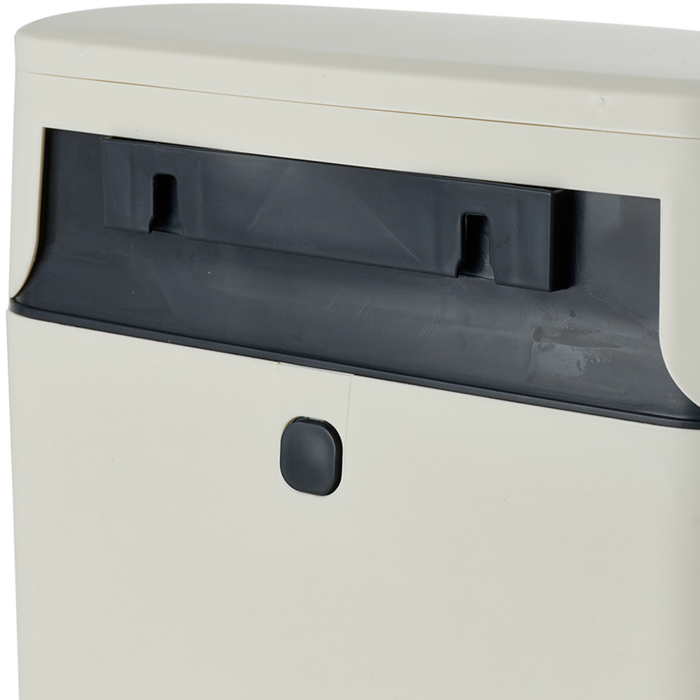 Living and Home Cream Hanging Trash Bin with Lid Image 6