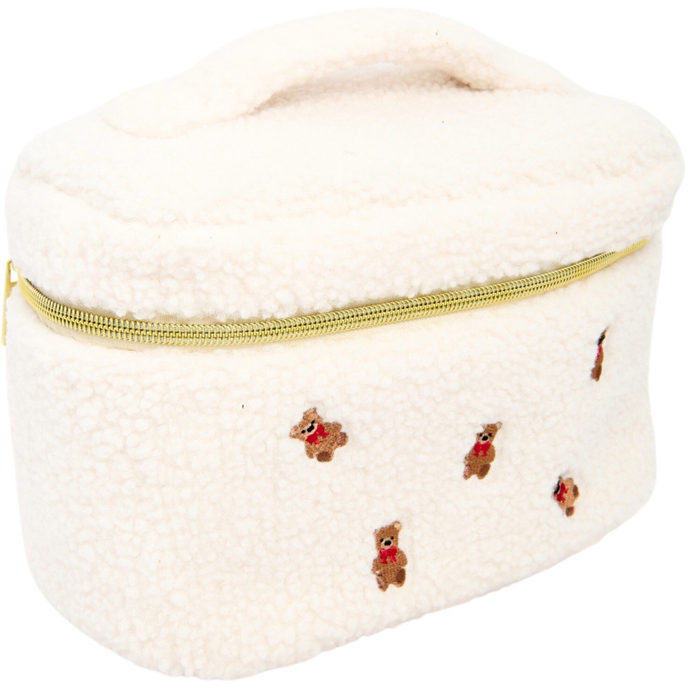 Teddy Bear Makeup Case White Image 2