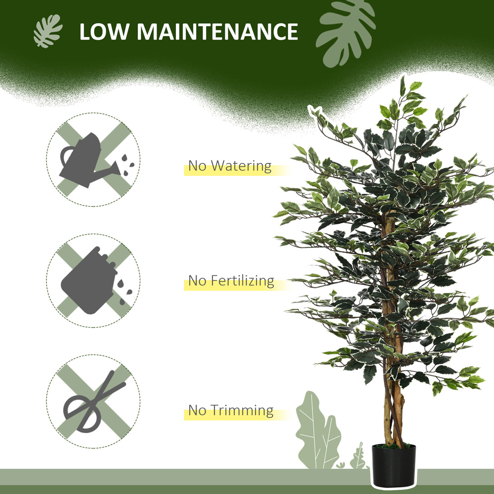 Portland Ficus Tree Artificial Plant In Pot 4.2ft Image 8