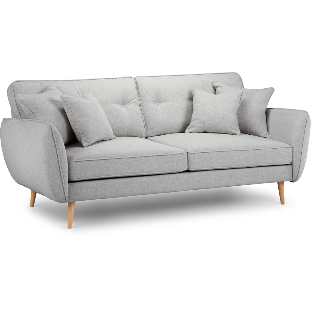 Opry Faro 3 Seater Button Back Ashen Sofa Image 2