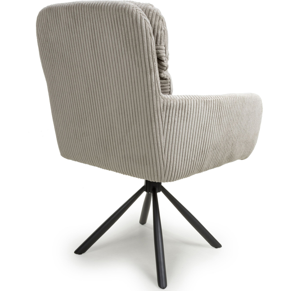 Cassidy Set of 2 Corduroy Mink Swivel Chair Image 5