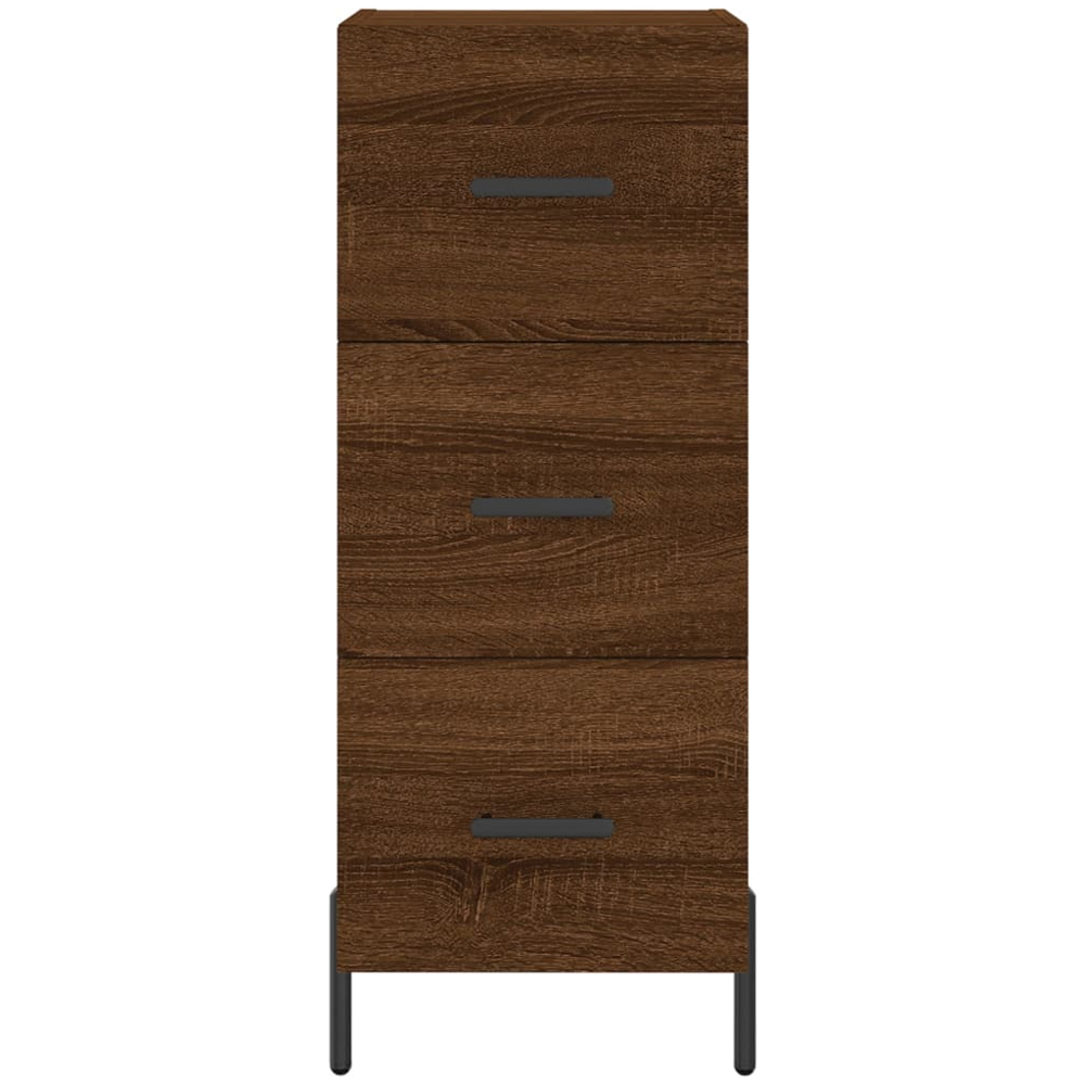 vidaXL 3 Drawer Brown Oak Sideboard Image 6