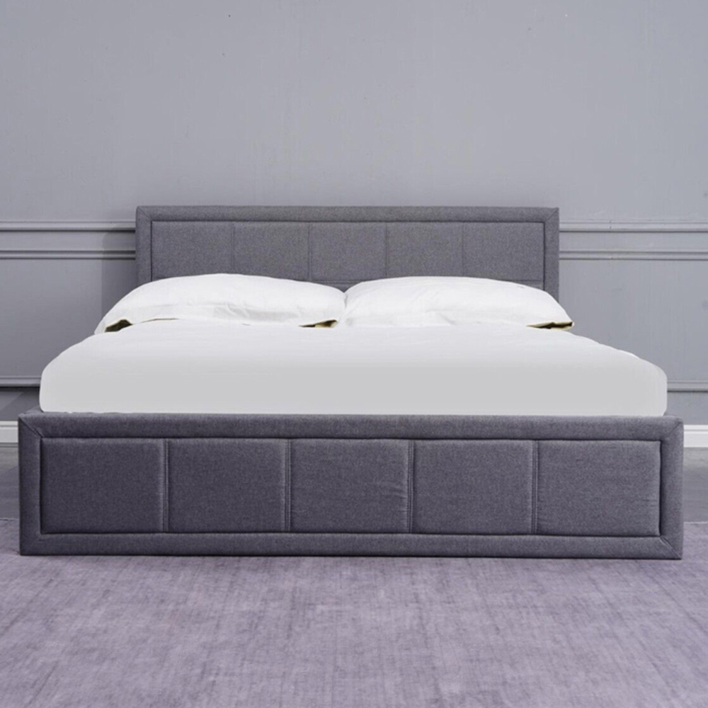 Portland Kosy Koala Double Grey Wooden Gas Lift Ottoman Bed with Mattress Image 4