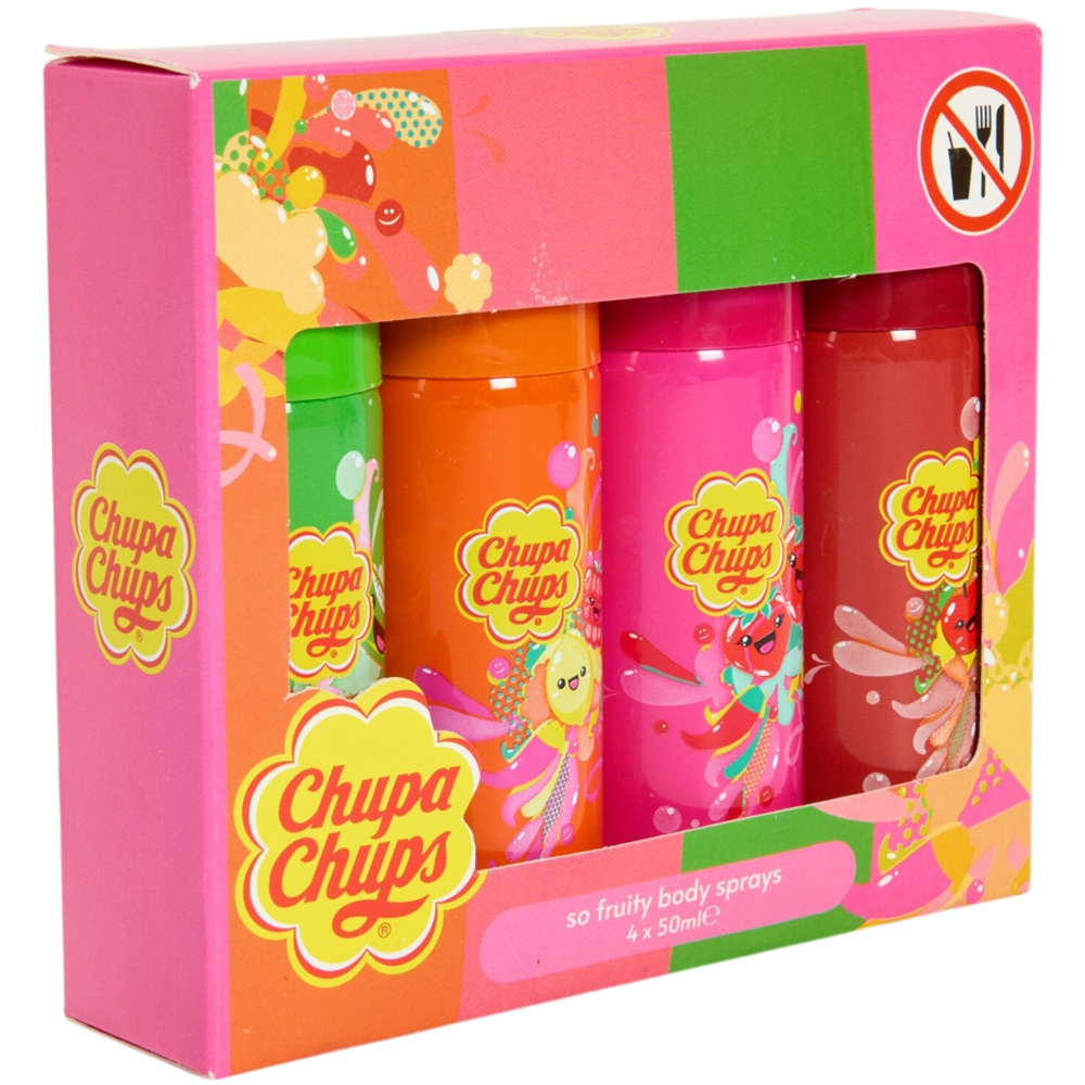 Pack of 4 Chupa Chups So Fruity Body Sprays Image 2
