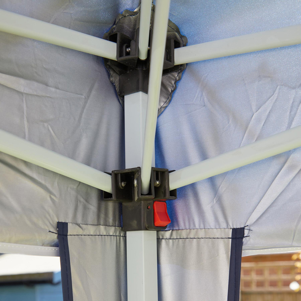 Home Source 3 x 3m Blue Easy Up Garden Outdoor Gazebo with Bag Image 5