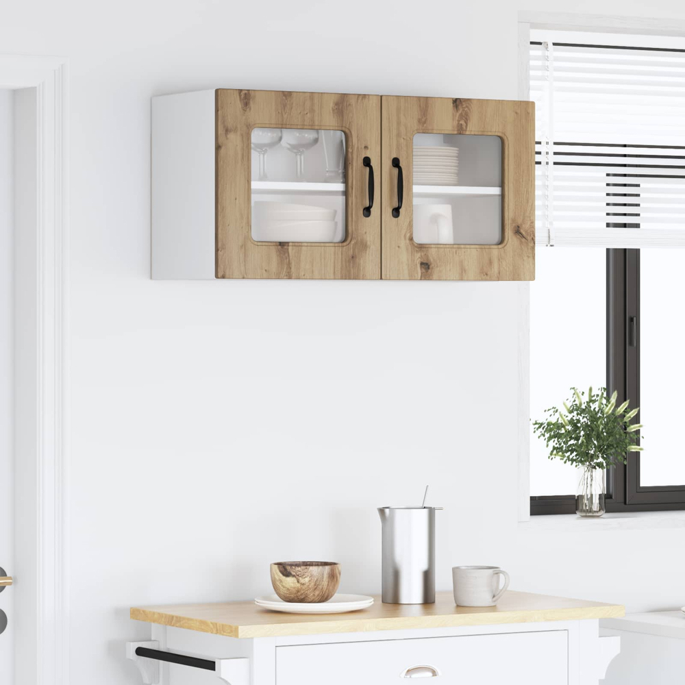 vidaXL Kalmar 2 Door Artisan Oak Wall Kitchen Cabinet Image 9