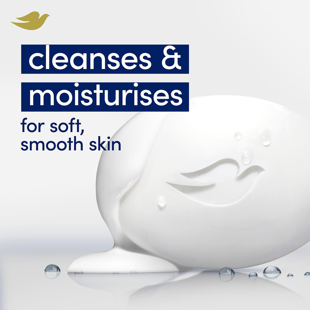 Dove Original Deep Moisture Soft and Smooth Skin Beauty Cream Bar 4 x 90g 6 Pack Image 6