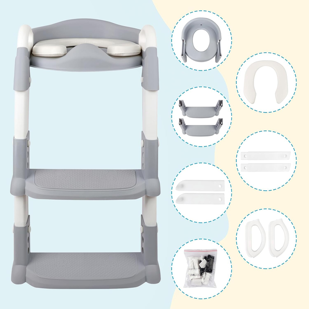 Alivio 2-in-1 Kids Potty Training Seat with Adjustable Ladder Image 7