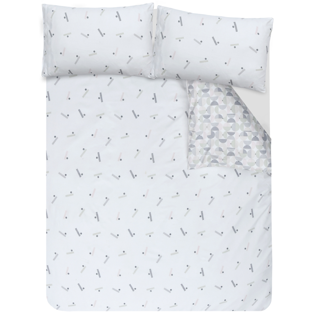 Smart Living Single Blue Circle Geo Reversible Duvet Set Image 5