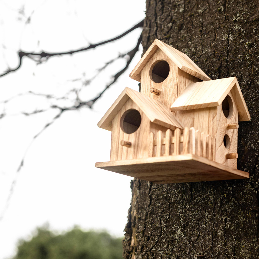 Marco Paul 3 Door Wooden Bird House Image 2
