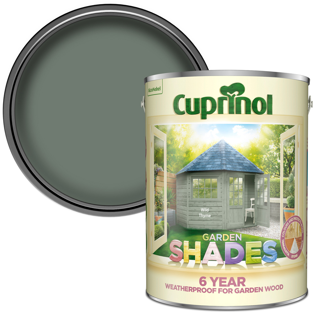 Cuprinol Garden Shades Wild Thyme Matt Exterior Wood Paint 5L Image 1