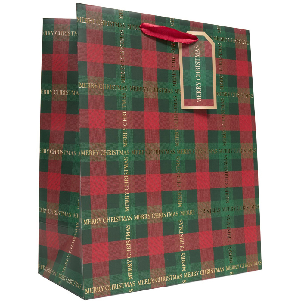 Tartan Design Gift Bag Medium Image 2