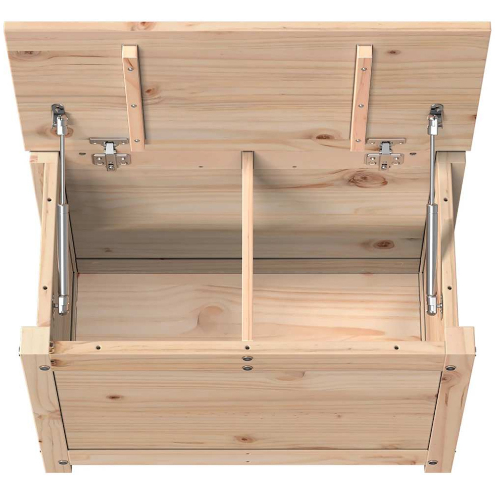 vidaXL Brown Solid Pinewood Storage Box Image 6