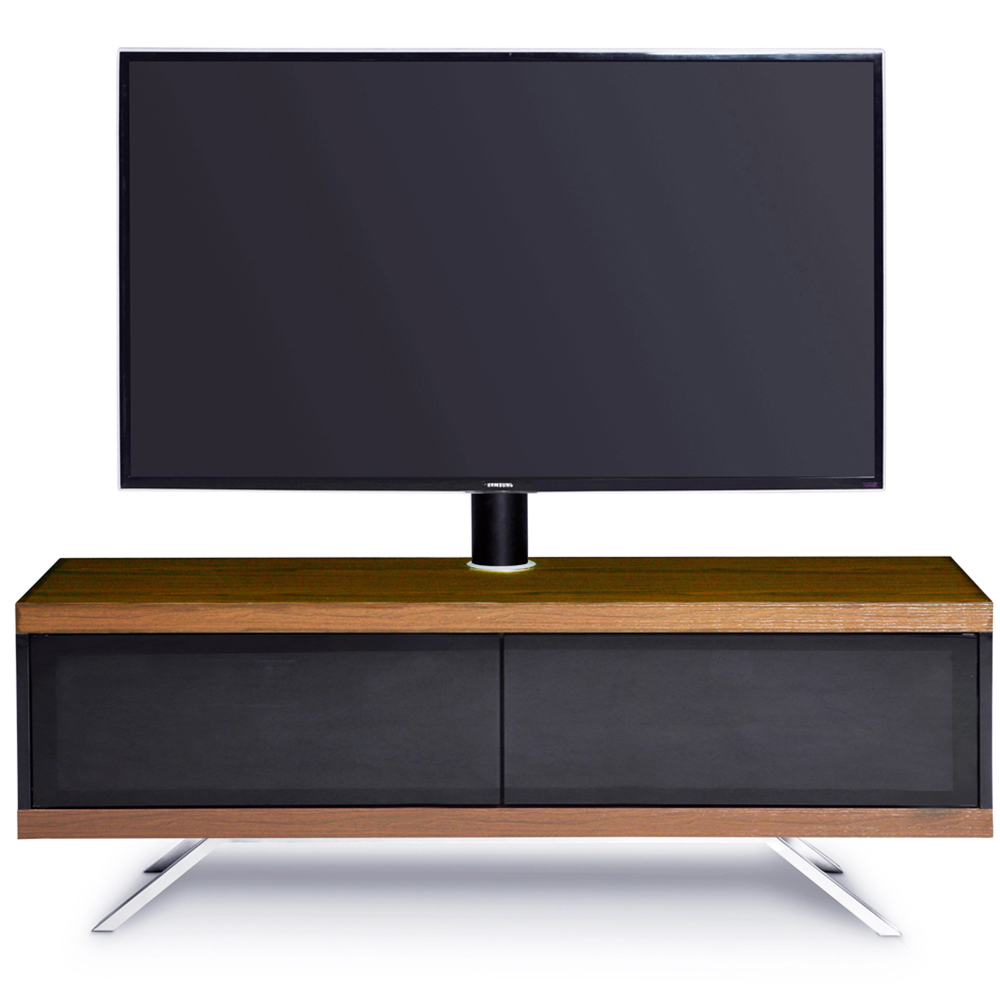 MDA Designs Tucana 1200 Hybrid 2 Door Black and Walnut Complete TV Cabinet Image 3