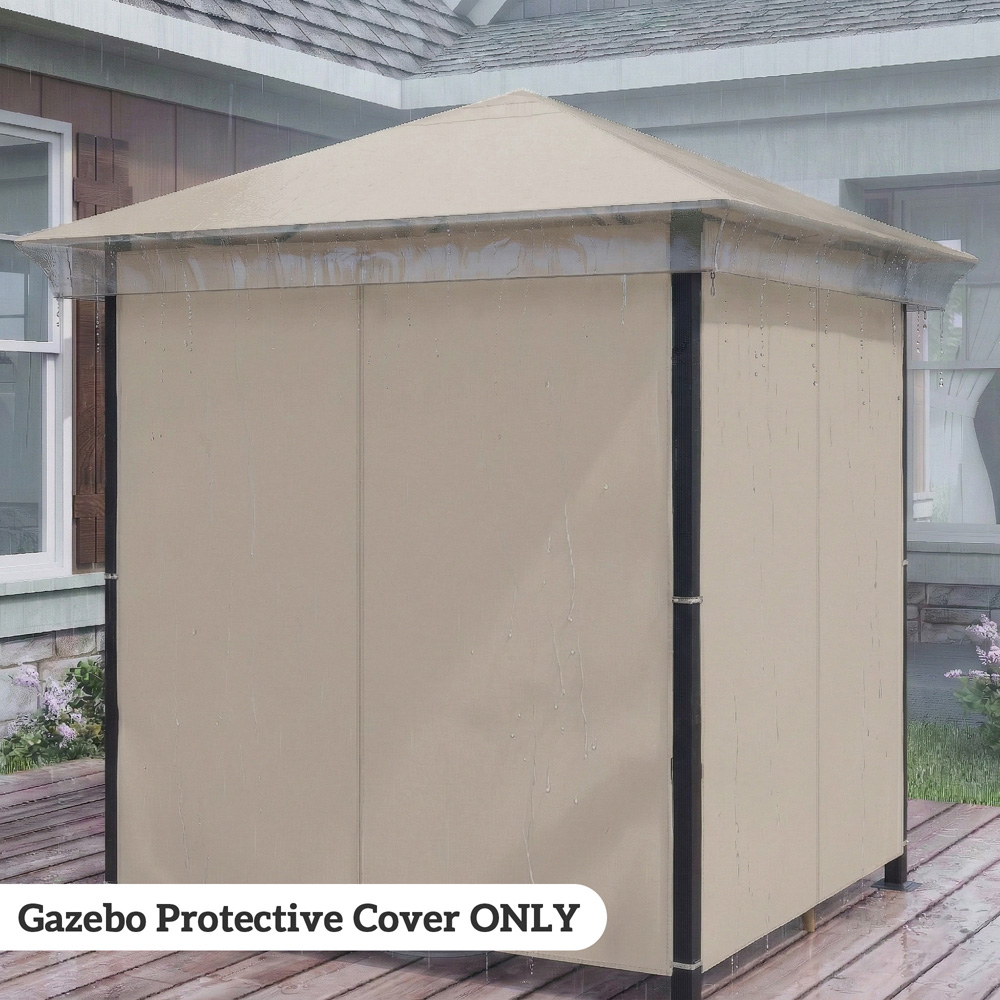 Outsunny 2 x 2m Clear Waterproof Gazebo Protective Cover Image 2