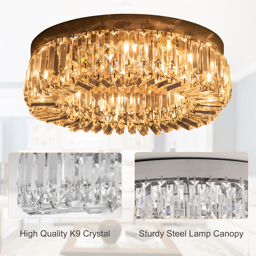 Portland Silver Crystal Decoration Chandelier Image 5