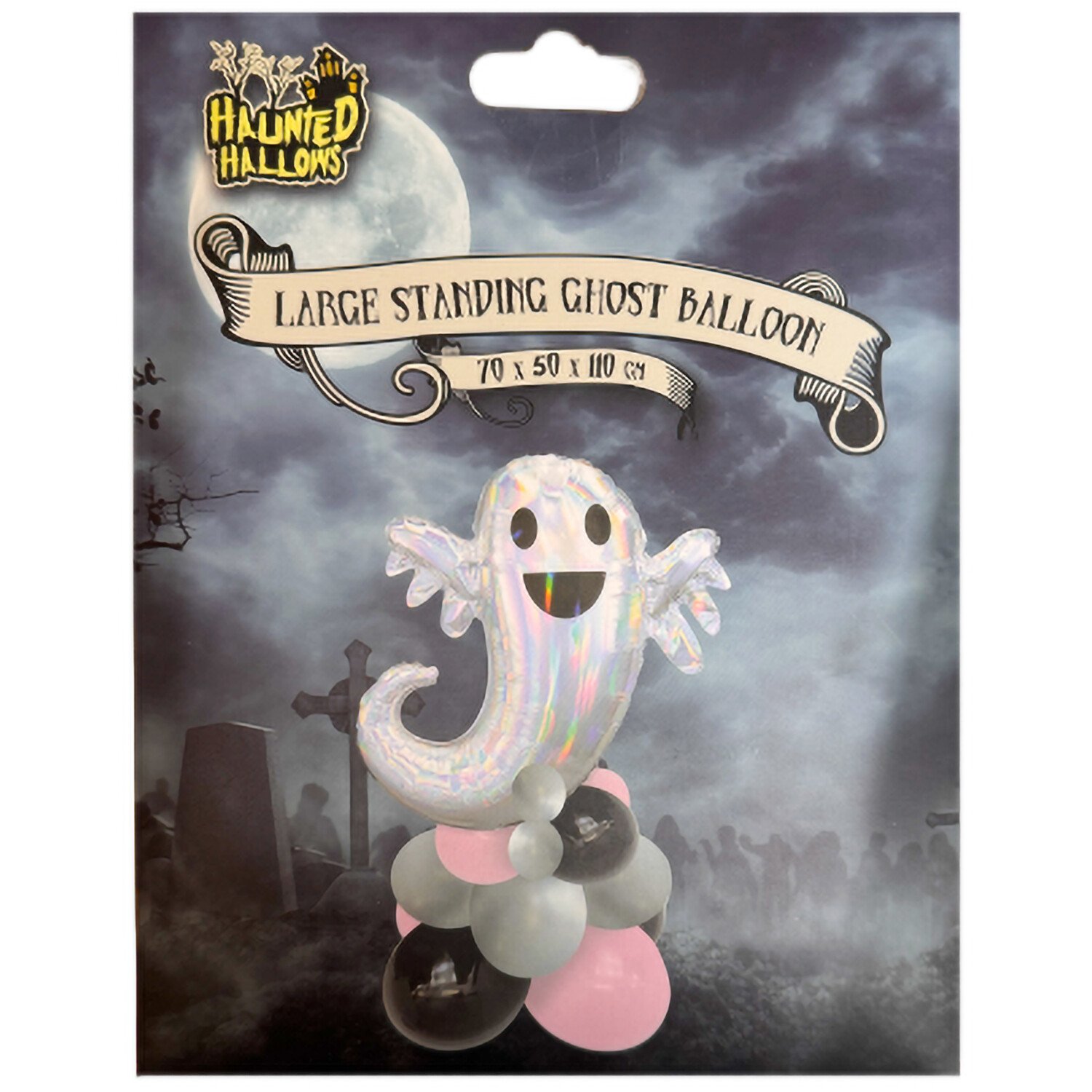 Large Standing Ghost Balloon White Image