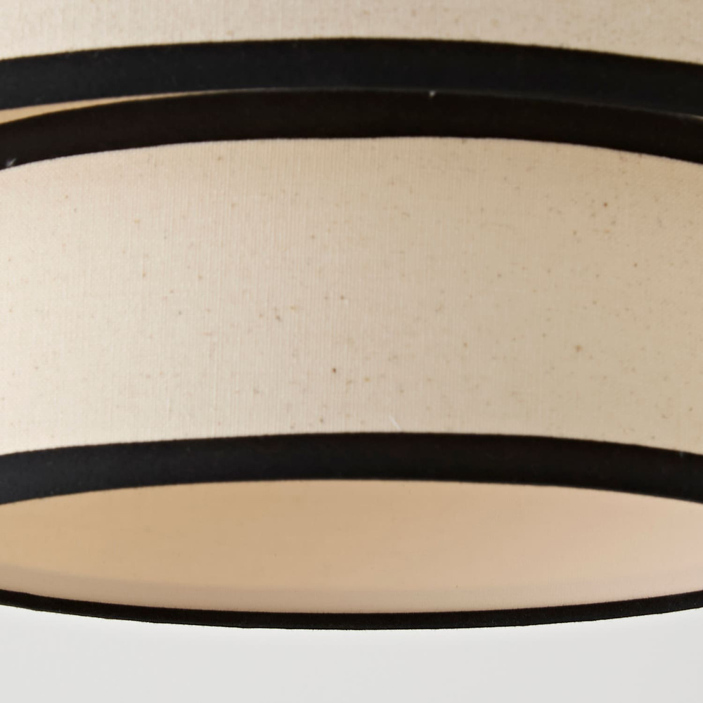 ValueLights Jodie 2-Tier Black Trim Linen Ceiling Pendant Shade 30cm Image 5