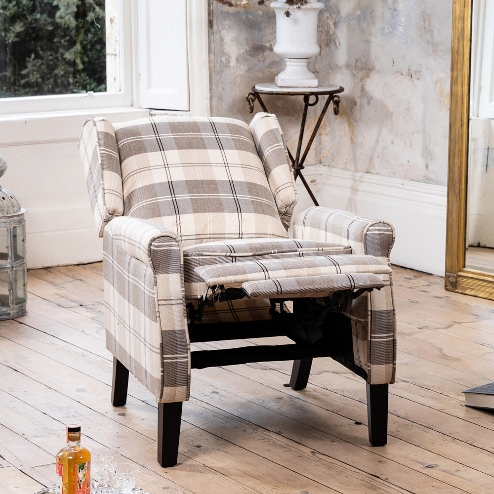 Artemis Home Stanfield Cream Manual Recliner Armchair Image 7